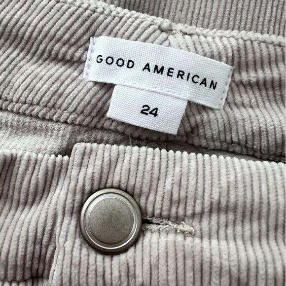 NWT Good American Good Classic Boot Corduroy Pants Cream Tan Stretch Plus Size - Picture 9 of 11